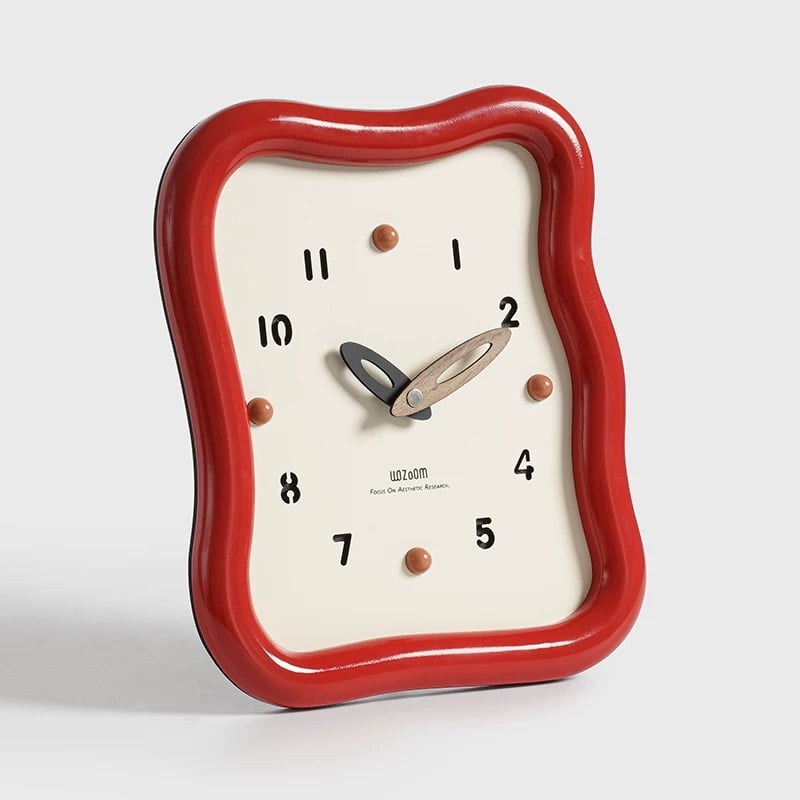 チャビー ニュアンス ウエーブ フレーム クロック 全3色 置き時計 | 70PARK