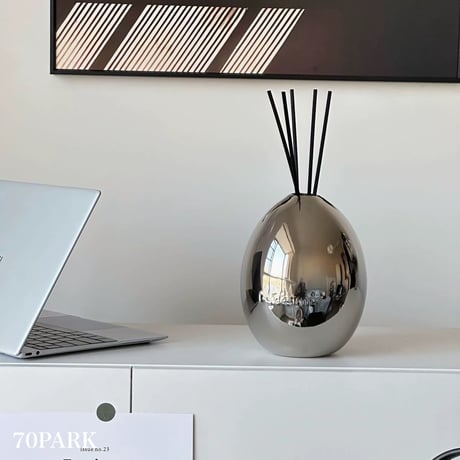 #エッグ モチーフ セラミック ディフューザー 容器 全3色 詰め替えボトル
