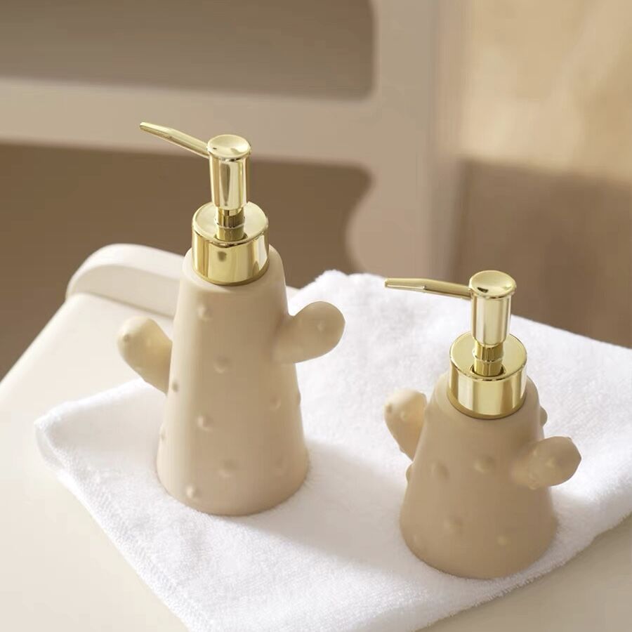 ステンレス製ディスペンサーセット 大2小1 3点セット送料込み　未使用品 2点セット サボテン セラミック ディスペンサー 全4色 | 70PARK