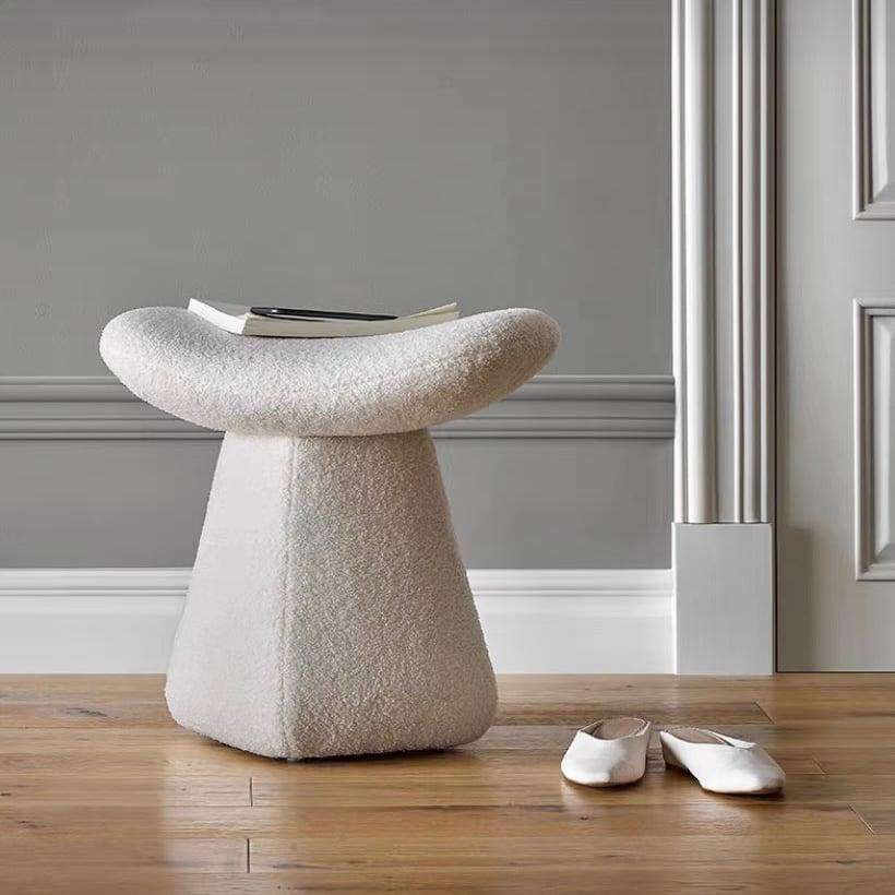 【新品】スツール 北欧 オットマン ドレッサー　椅子 チェア 白 ホワイト ホワイト モダン スツール ドレッサー 椅子 オットマン | 70PARK