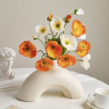 #アーチ ウエーブ セラミック フラワーベース 花瓶 全6種