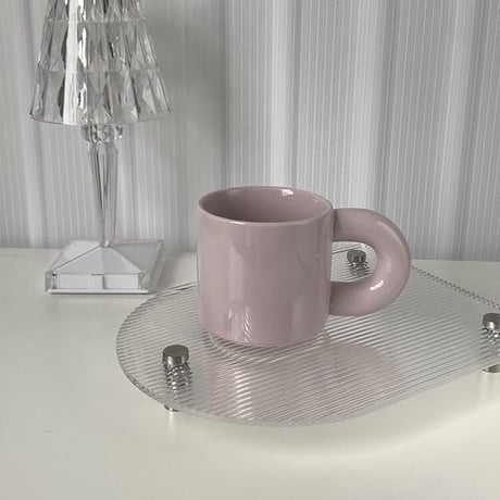 #脚付き ストライプ模様 アクリル トレイ  全3タイプ