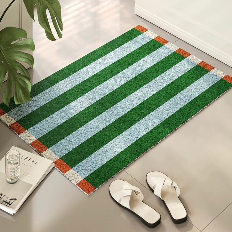 マルチカラー ストライプ 玄関 マット 全4色 50×80 泥落とし マルチカラー ストライプ 玄関 マット 全4色 50×80 泥落とし
