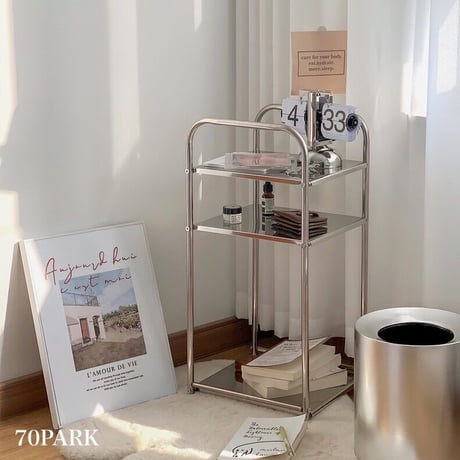 #モジュール ステンレス 3段 ラック サイドテーブル