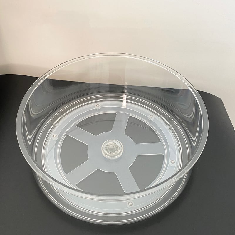 クリア 深型 ラウンド 360度 回転 コスメ 収納 トレイ | 70PARK