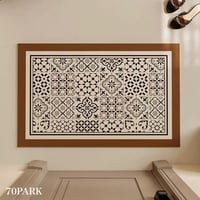 #タイル柄 撥水 玄関 マット 全2色 50×80 拭けるマット