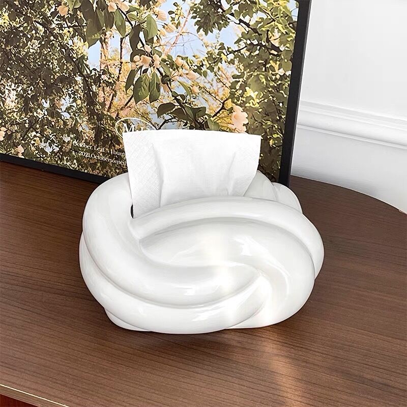 ノット セラミック ティッシュケース 全2色 | 70PARK