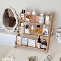 #ナチュラル バンブー 三段 コンパクト 収納 ラック コスメ収納 スパイスラック