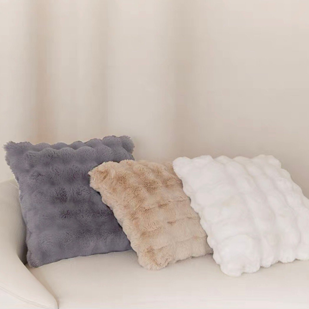 フェイクファー ふわとろ ポコポコ クッションカバー 全3色 45×45 | 70PARK
