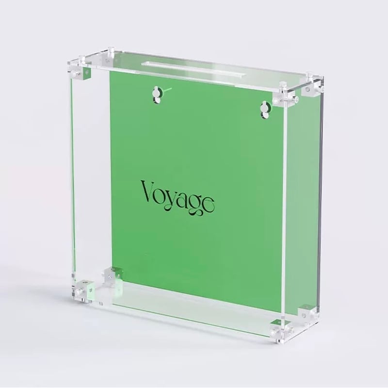 アクリル クリア スクエア チケット 収納 ボックス 全4色 voyage | 70PARK