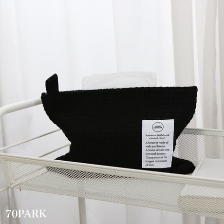 #ファブリック シンプル ティッシュケース 全3色 ティッシュカバー 吊り下げ