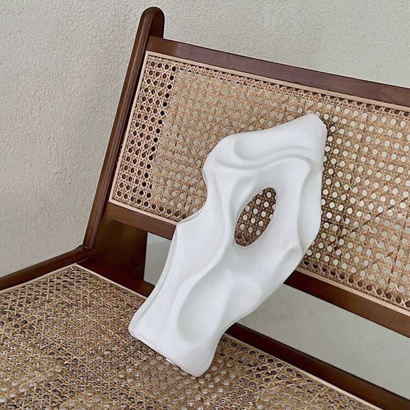 凸凹 ユニーク アート セラミック フラワーベース 花瓶 全2色 | 70PARK