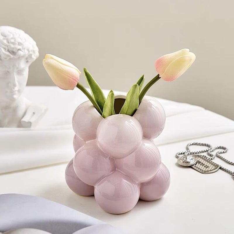 グレープ ボンボン ブラシスタンド 全3色 花瓶 ポコポコ | 70PARK