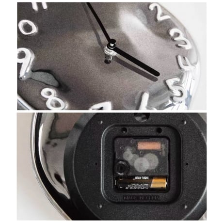 #シルバー セラミック 立体 文字盤 ラウンド クロック 全2色 壁掛け時計