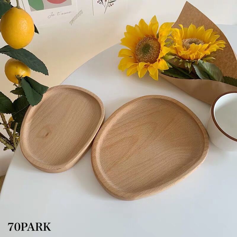 楕円型 ウッド トレイ 2点セット ビーンズ プレート | 70PARK