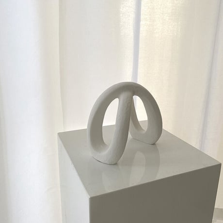 #ハーフリング セラミック アート オブジェ ホワイト