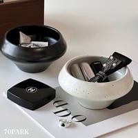 #セラミック ラウンド 深型 ボウル アクセサリー トレイ 全2色 小物置き