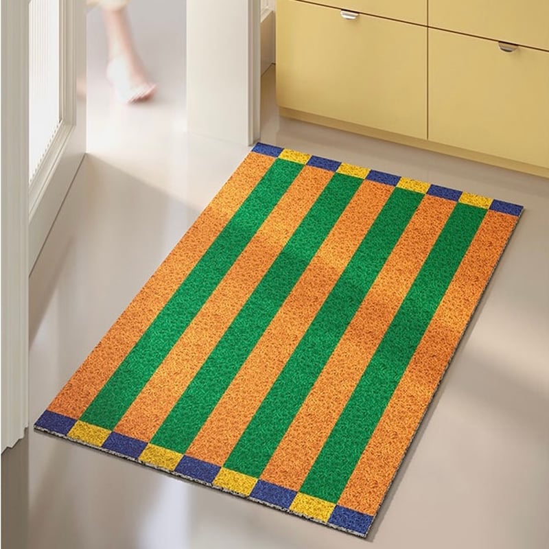 マルチカラー ストライプ 玄関 マット 全4色 50×80 泥落とし | 70PARK
