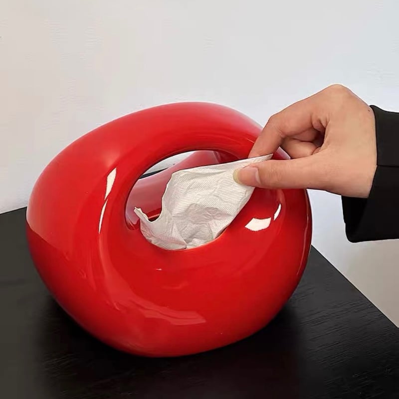 チャビー ラウンド セラミック ティッシュケース 全2色 | 70PARK