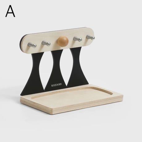 #モノトーン ウッド アクセサリー 鍵 スタンド トレイ 全2種 収納 小物置き