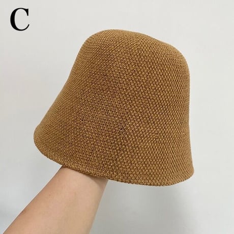 【即納】#リネン シンプル バケットハット 全4色 帽子