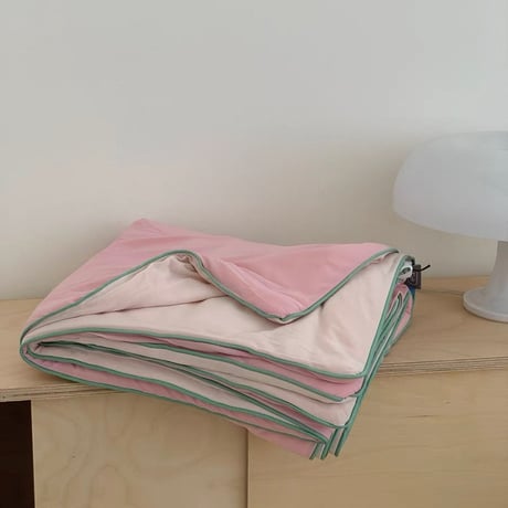#パイピング 冷感 夏掛け布団 カラフル ブランケット 全6色 単品 2サイズ ひんやり