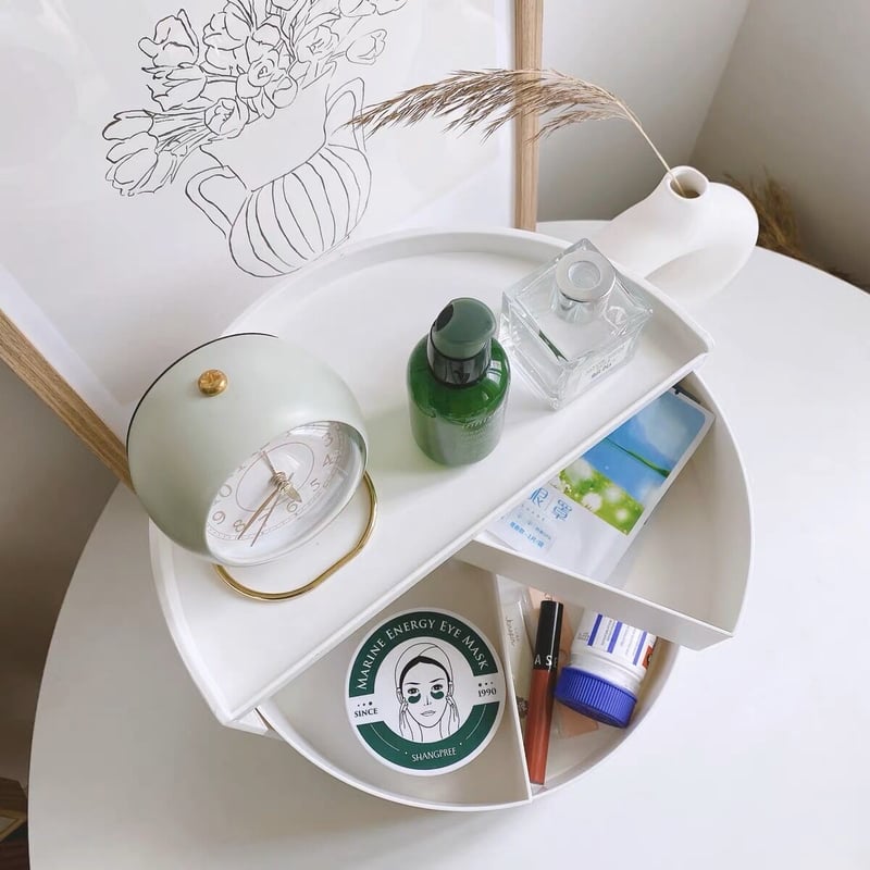 半円 360度 スライド コスメ ボックス 全2色 収納 | 70PARK