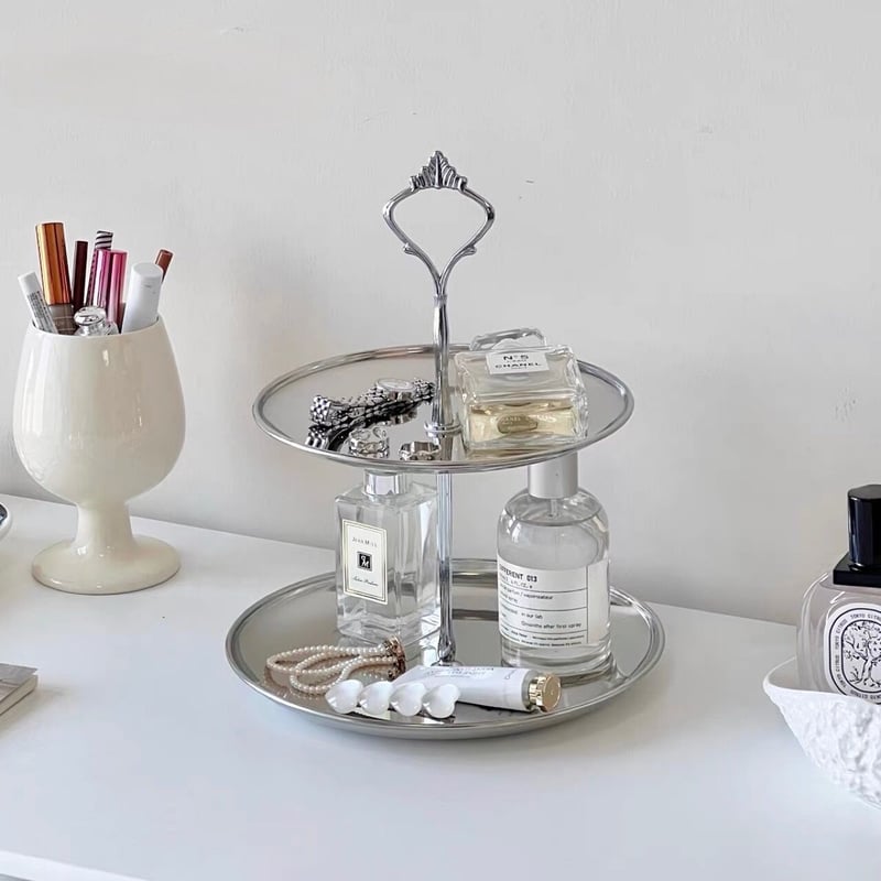 ステンレス 二段 アクセサリー トレイ ディスプレイ | 70PARK