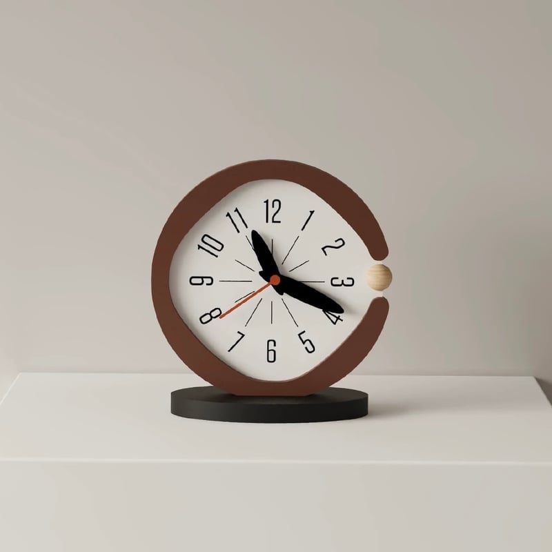 ニュアンス シルエット カラー 卓上 クロック 全2色 置き時計 | 70PARK