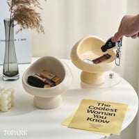 【即納】#マッシュルーム型 セラミック 小物置き 全2色 トレイ 収納