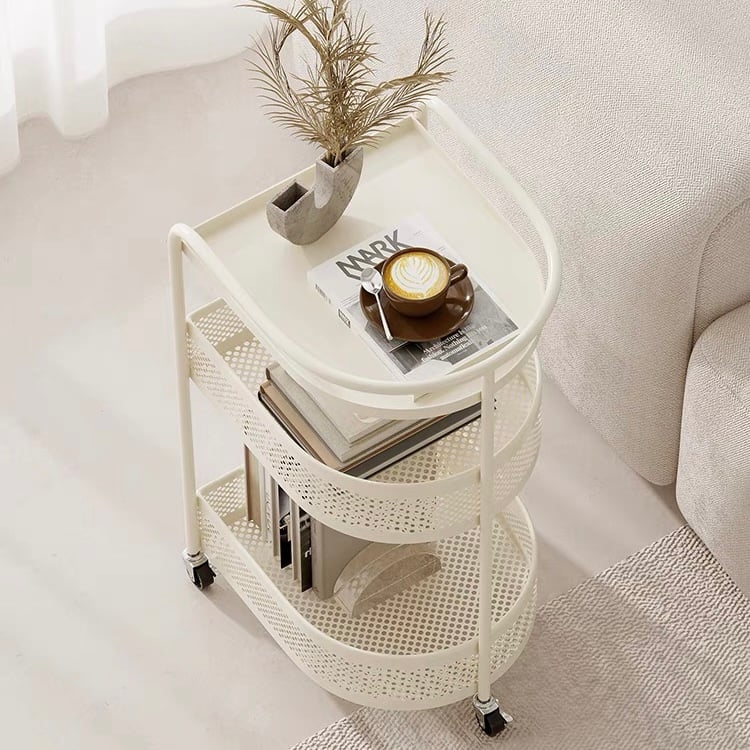 ガラス3段ワゴン、サイドテーブル Amazon.co.jp: サイドテーブル キッチンワゴン キャスター付き 3