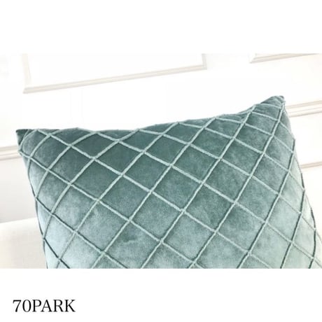 【即納】#ベロア ひし形 立体模様 クッションカバー 全4色