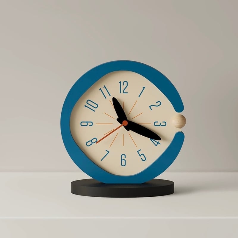 ニュアンス シルエット カラー 卓上 クロック 全2色 置き時計 | 70PARK