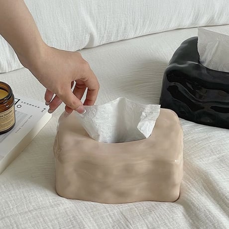 【即納】#ニュアンスデザイン セラミック ティッシュケース 全4色