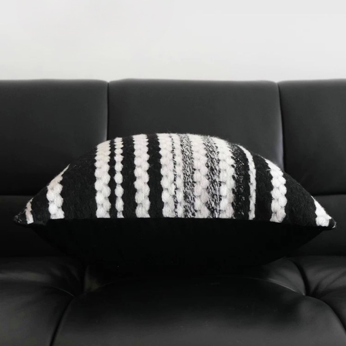 ブラック ミックス クッションカバー 全2種 45×45 モノトーン ブラック ミックス クッションカバー 全2種 45×45 モノトーン