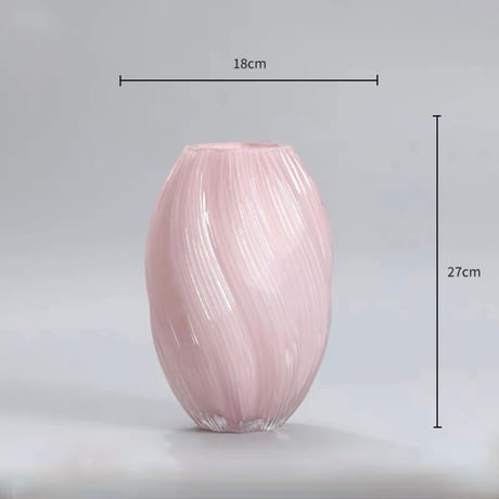 【即納】#ツイスト デザイン ガラス フラワーベース 全2色 花瓶