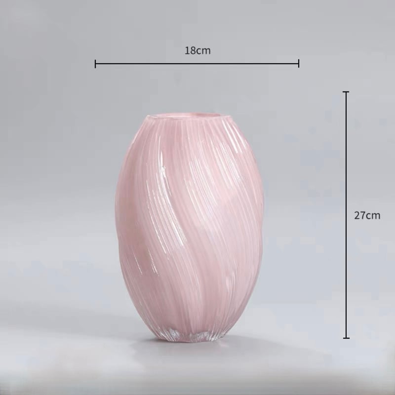 即納】#ツイスト デザイン ガラス フラワーベース 全2色 花瓶