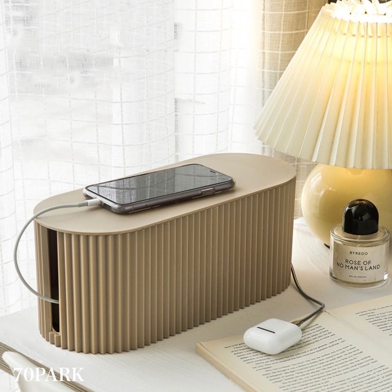 即納】#電源タップ 収納 ケーブルボックス 全3色 2サイズ | 70PARK