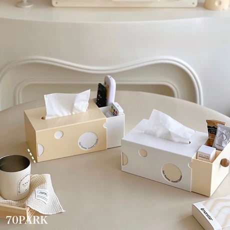 #チーズ モチーフ 多機能 ティッシュケース 全2種 リモコン 収納 小物入れ