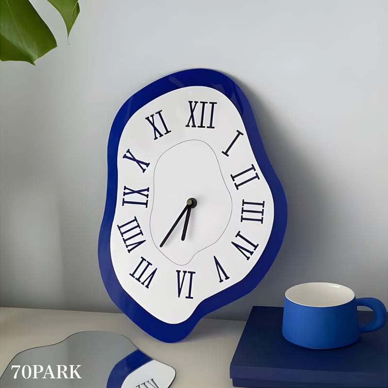 不規則 ウエーブ アクリル クロック 全3色 掛け時計 | 70PARK