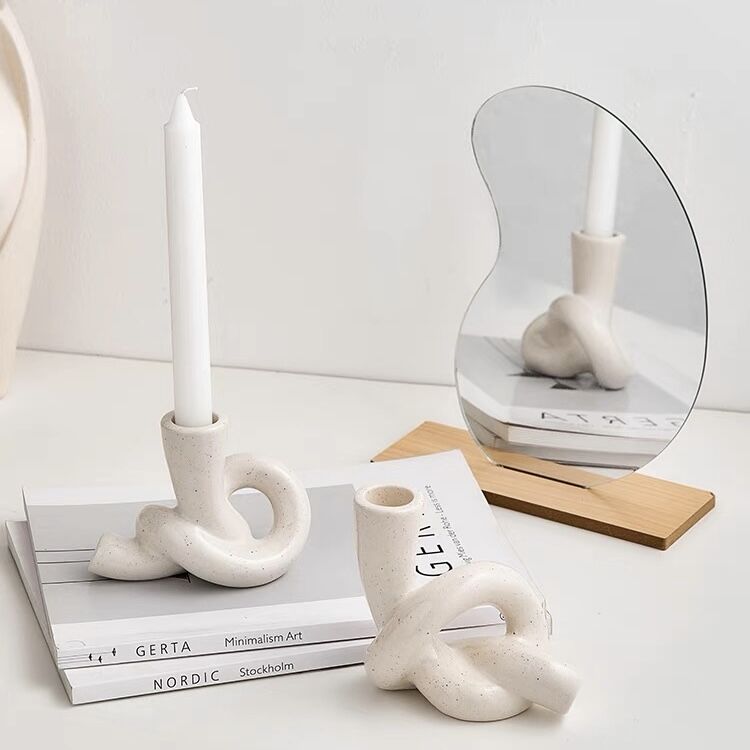 ノット デザイン セラミック キャンドルホルダー 全2種 | 70PARK