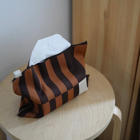#ミックスカラー ニット ティッシュケース 全3色 カバー 吊り下げ