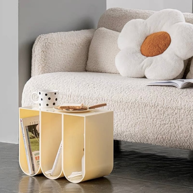 アーチ マガジンラック 収納 サイドテーブル クリーム | 70PARK