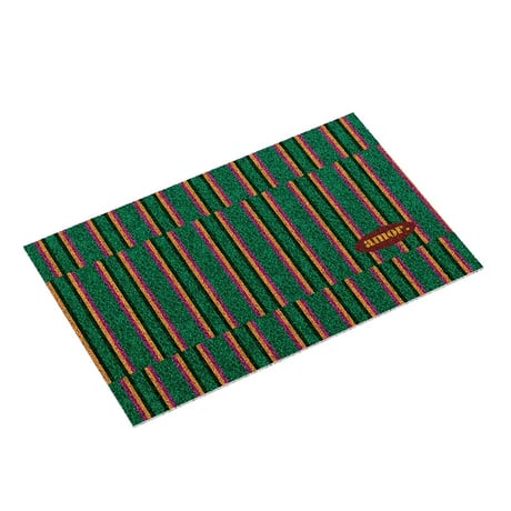 #レトロ カラー ストライプ柄 玄関 マット 全5色 50×80 泥落とし