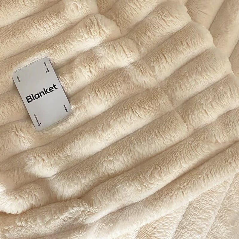 ストライプ ポコポコ ブランケット 全2色 150×200 毛布 | 70PARK