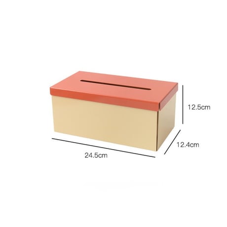 #カラフル アイアン ボックス ティッシュケース 全2色