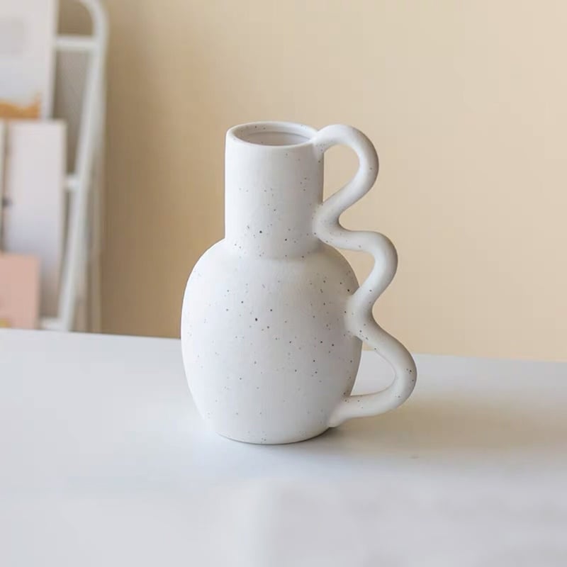 ウエーブ 持ち手 フラワーベース 全2タイプ 花瓶 | 70PARK