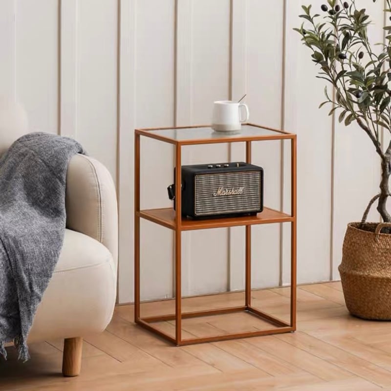 アイアン ガラス 収納 サイドテーブル 全4色 ラック | 70PARK