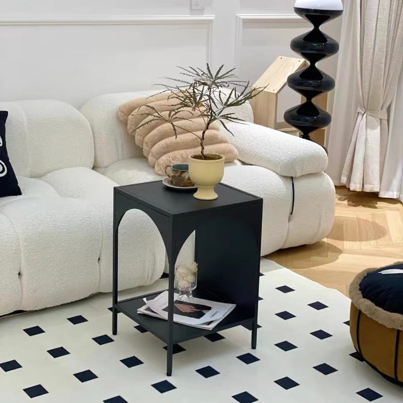 脚付き アーチ アイアン サイドテーブル 全3色 収納 | 70PARK