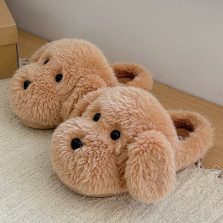 #ほわほわ パピー ルームシューズ 全2色 3サイズ 室内 スリッパ 履くぬいぐるみ 犬